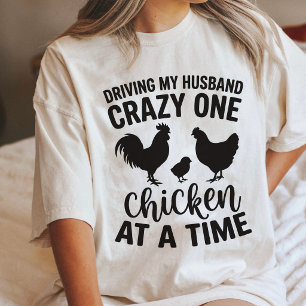 Funny Chicken Husband Crazy Farm Life Humor Tri-Blend Shirt