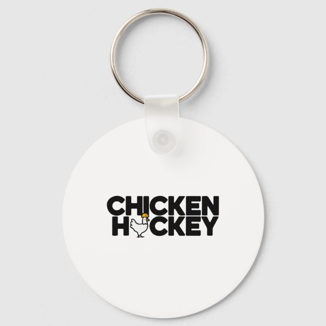 Funny Chicken Jockey Stacked Repeat Fun Gag Meme H Keychain (Front)