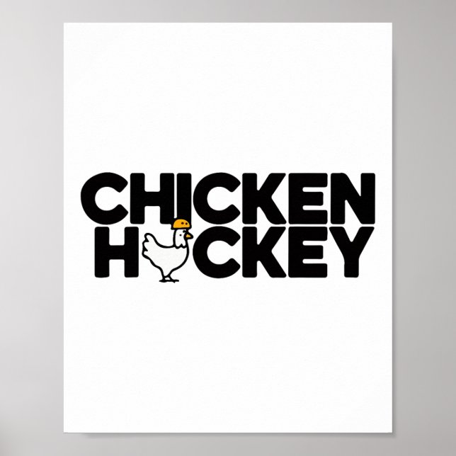 Funny Chicken Jockey Stacked Repeat Fun Gag Meme H Poster (Front)