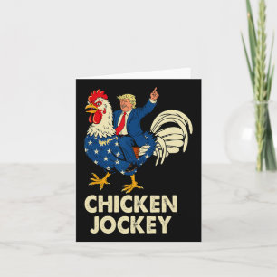 Funny Chicken Jockey Trump Meme For Men Women Card