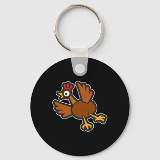 funny chicken keychain