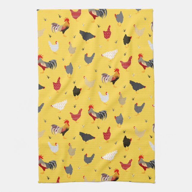 Funny Chicken Kitchen Towel (Vertical)