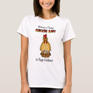 Funny Chicken Lady Humor T-Shirt