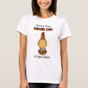 Funny Chicken Lady Humor T-Shirt