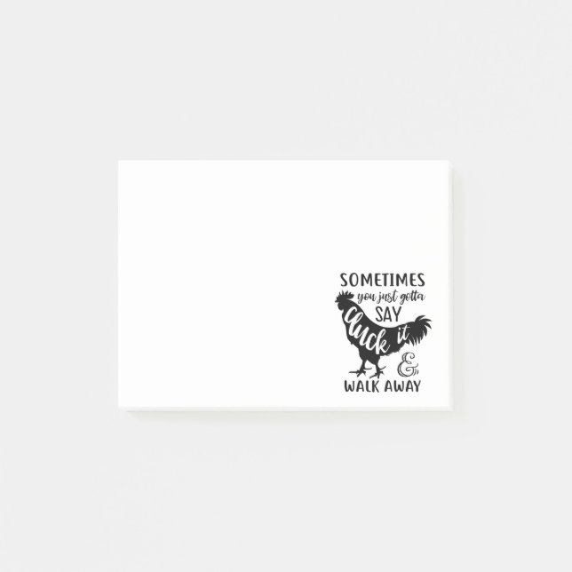 Funny Chicken Lover F Off Farm Rooster Post-it Notes (Front)
