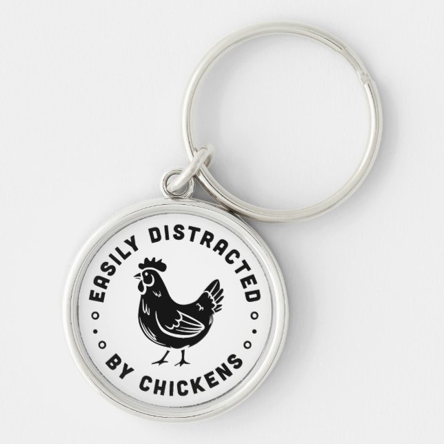 Funny chicken lover farm life quotes keychain (Front)