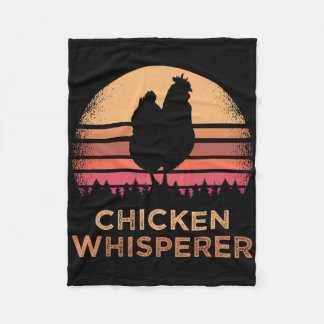 Funny Chicken Lover Farmer Chicken Whisperer Fleece Blanket