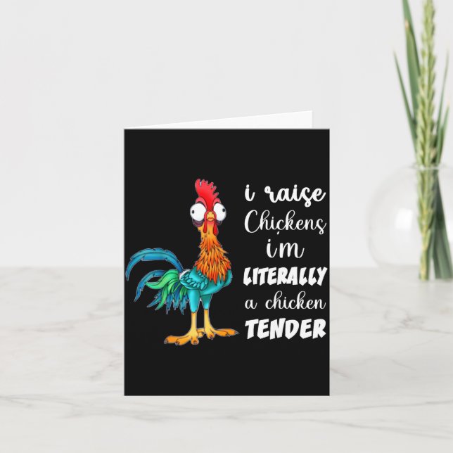 Funny Chicken Lover Gift – I Raise Chickens Humor  Card (Front)
