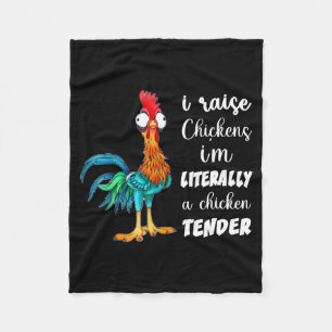 Funny Chicken Lover Gift – I Raise Chickens Humor Fleece Blanket