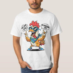 Funny Chicken Mascot T-Shirt –Bold Pop Art Cartoon