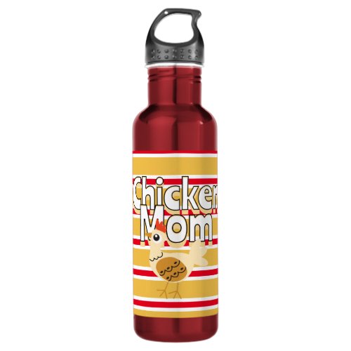 Funny Chicken Mom Stainless Steel Water Bottle