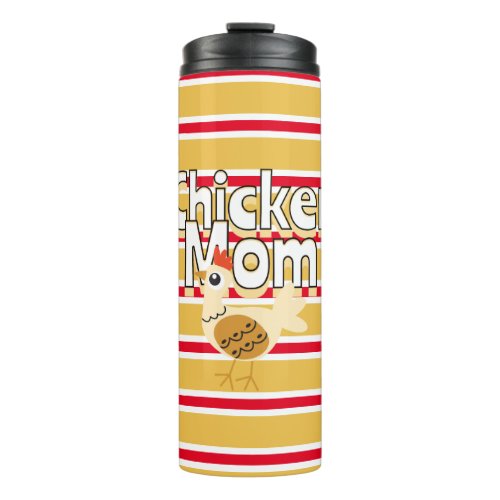 Funny Chicken Mom Thermal Tumbler