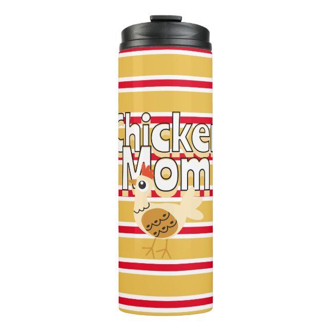 Funny Chicken Mom Thermal Tumbler (Front)