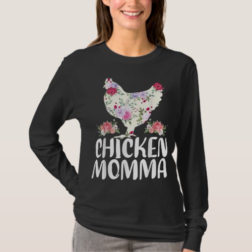 Funny Chicken Momma For Women Mothers Day T_Shirt