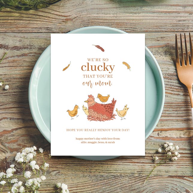 Funny Chicken Mother's Day Card from Kids (Creator Uploaded)