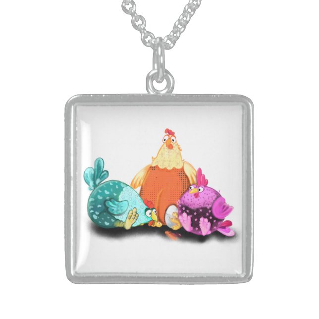 Funny Chicken Necklace Gift (Front)