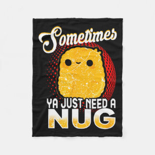 Funny Chicken Nugget Fast Food Costume Fleece Blanket
