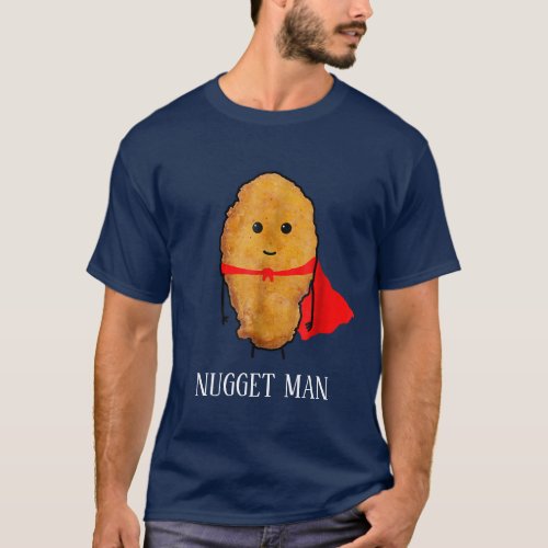 funny chicken nugget man word art T_Shirt