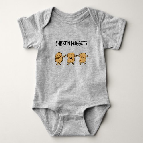 Funny Chicken Nuggets Baby Bodysuit