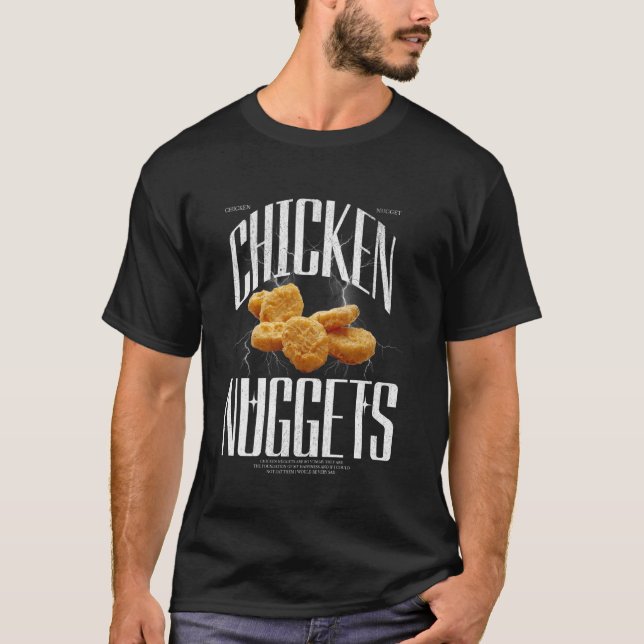 Funny Chicken Nuggets Lover Retro Bootleg 90s T-Shirt (Front)