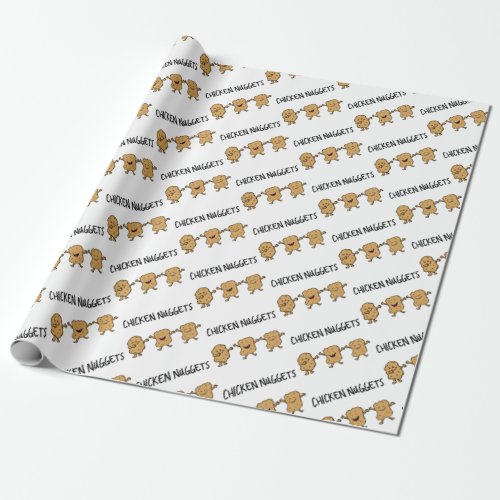 Funny Chicken Nuggets Wrapping Paper