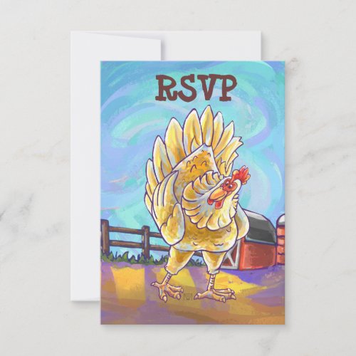 Funny Chicken Party Center RSVP