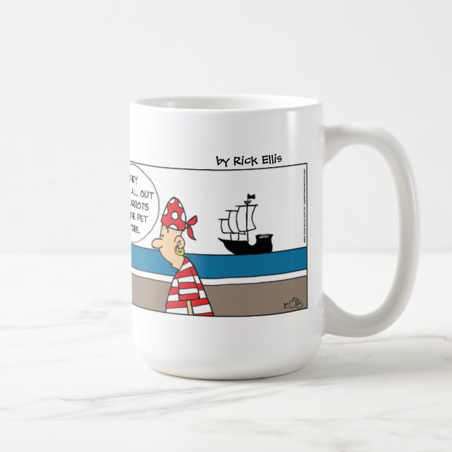 Funny Chicken Pirate Coffee Mug (Right)