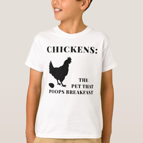 Funny Chicken Poops Breakfast T_Shirt