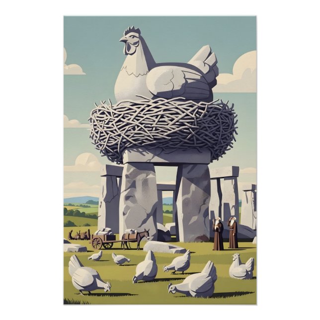 Funny chicken poster (Front)