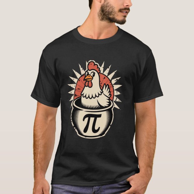 Funny Chicken Pot Pi TEE Day Pie Math Lover Geek M (Front)