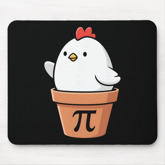 Funny Chicken Pot Pie 3,14 Pi Number Math Teacher  Mouse Pad (Front)
