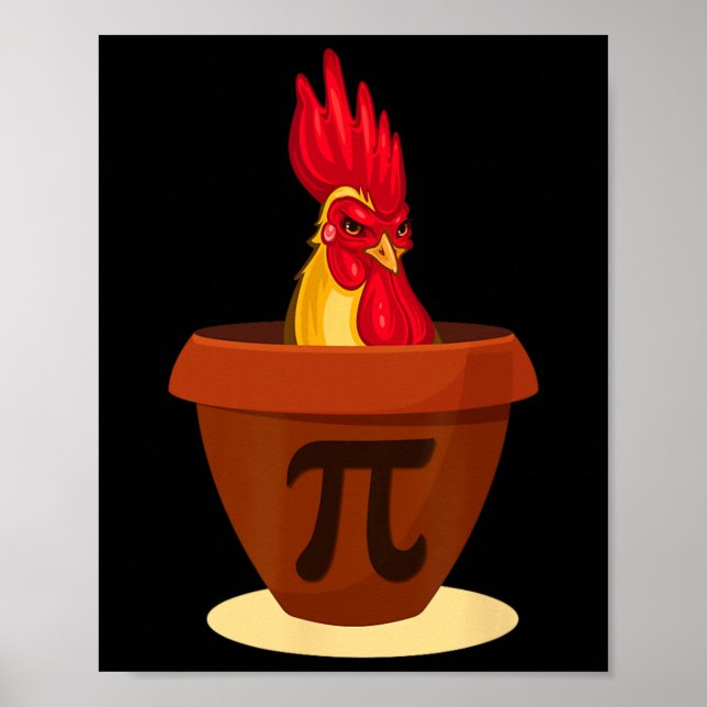 Funny Chicken Pot Pie - Chicken Pi Day 2019 Shirt  Poster (Front)