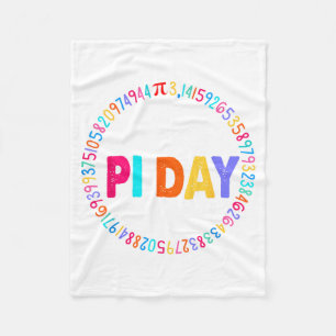 Funny Chicken Pot Pie Happy Pi Day 3.14 Math Teach Fleece Blanket