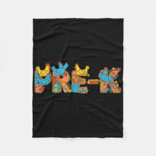 Funny Chicken Pre K Back To School Kids Boys Girls Fleece Blanket