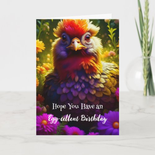 Funny Chicken Pun Birthday Card