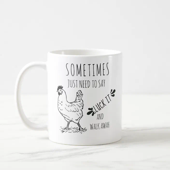 Just a woman who loves her chickens Funny Gift Idea Coffee Mug Humour Funny Mug 