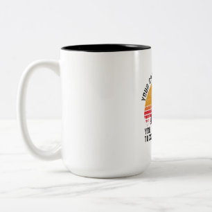Funny Chicken Rooster Farmer Your Crazy Is Showing Two-Tone Coffee Mug