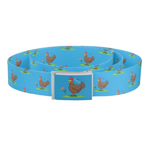 Funny chicken rustic whimsical cartoon belt