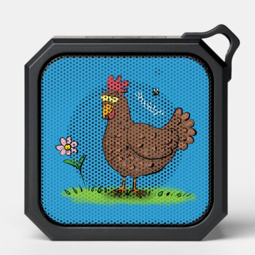 Funny chicken rustic whimsical cartoon bluetooth speaker