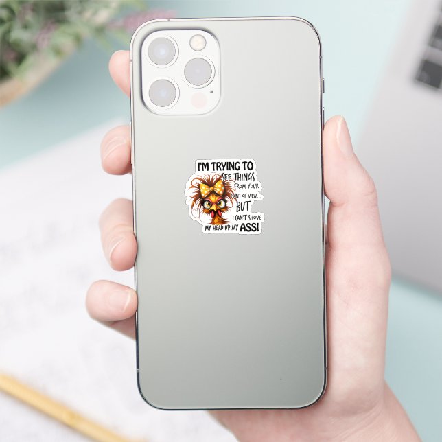 Funny Chicken Sarcastic Quote Sticker (Phone)