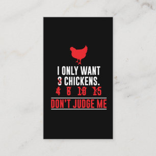 Funny Chicken Sayings - Animal Farm Gift Farmer Business Card