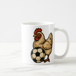 Funny Chicken Soccer  Coffee Mug
