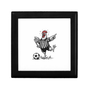 Funny Chicken Soccer Vintage Engraving Shirt_1 Gift Box