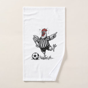 Funny Chicken Soccer Vintage Engraving Shirt_1 Hand Towel