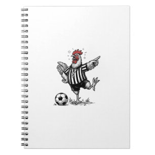 Funny Chicken Soccer Vintage Engraving Shirt_1 Notebook