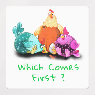 Funny Chicken Stickers - Custom Text