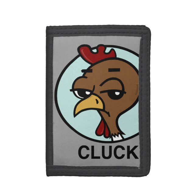 FUNNY CHICKEN TRIFOLD WALLET (Front Vertical)