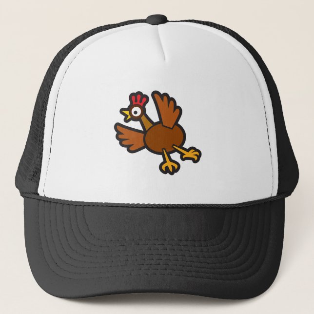 funny chicken trucker hat (Front)