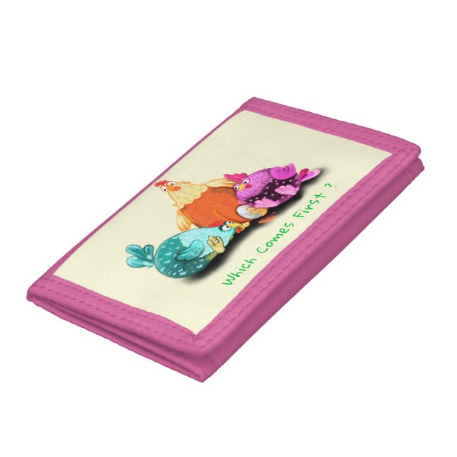 Funny Chicken Wallet - Custom Text (Bottom)