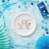 Funny Chicken was an Easter Egg Cute Paper Plates (Party)
